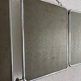 Vintage 1960s Arpin silver triptych barber mirror - 28 x 70 cm