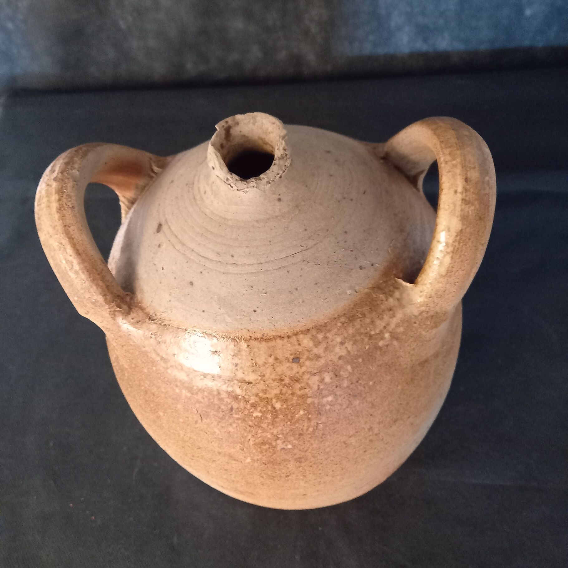 Jug or old jar in glazed terracotta