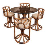 1970s bamboo dining set.