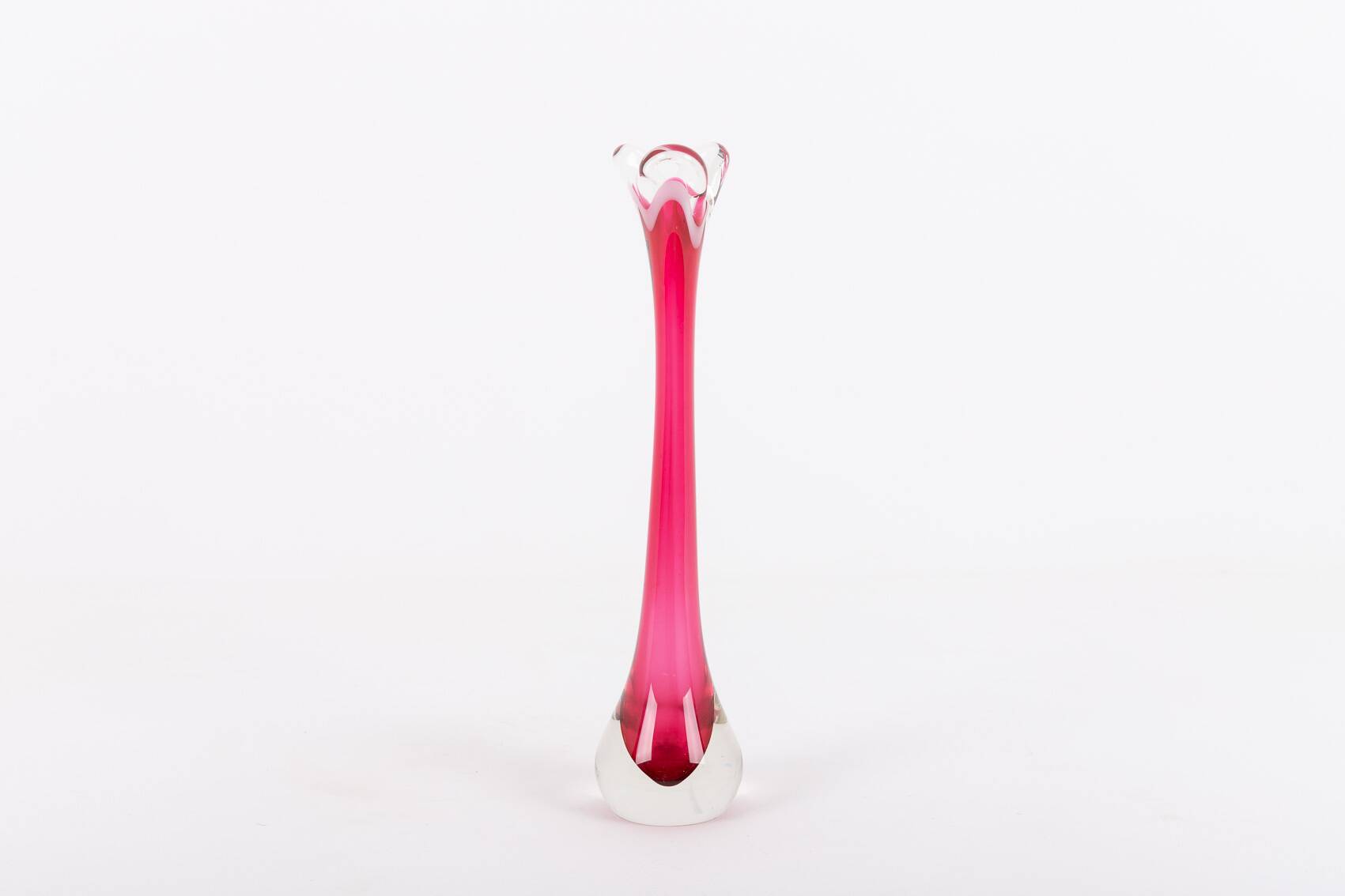Glass vase by Paul Kedelv for Flygsfors, Sweden 1950’s