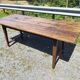 Large rustic farmhouse table bobbin legs