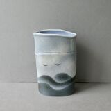 Virebent porcelain vase, Claire Debril reed model