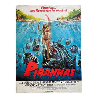 Affiche cinéma originale "Piranhas" Joe Dante 40x60cm 1978