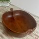 Fruit bowl, apple-shaped salad bowl in teak