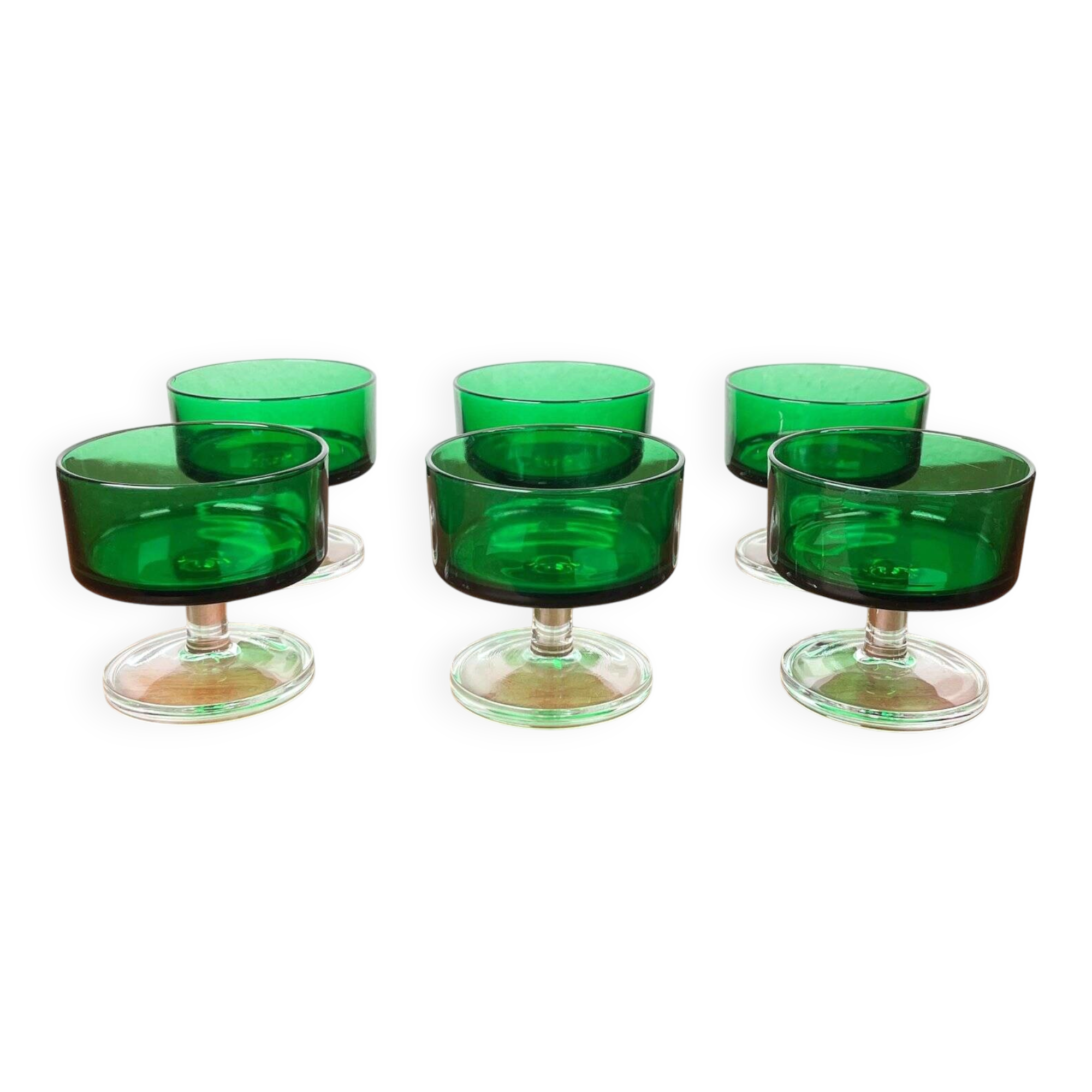 Vintage drinking glasses by Luminarc, 1970s, set of 6.