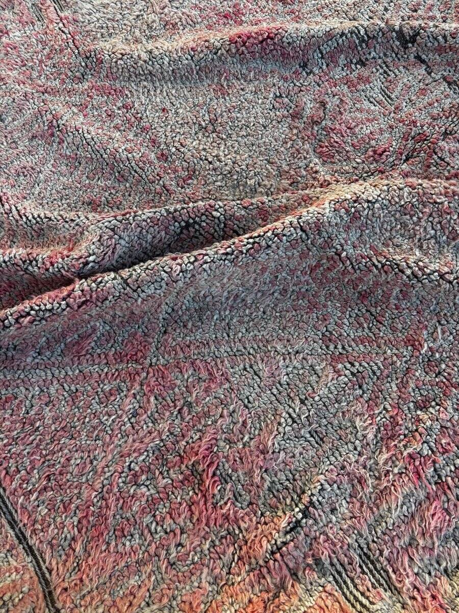 Large Berber Bohemian carpet Boujad, pink Moroccan wool carpet.