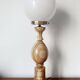Large onyx and opaline egg lamp 60 cm