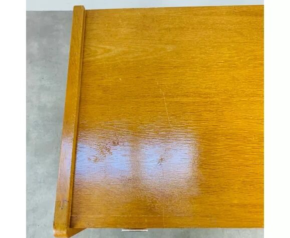 Chest of drawers chiffonnier feet compass 50s blond wood