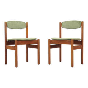 Ensemble de deux chaises en chêne,