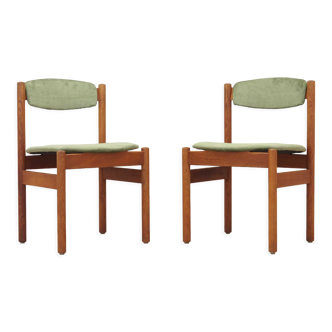 Set of two oak chairs, Danish design, 1960s, designer: Jørgen Baekmark, manufacturer: FDB Møbler