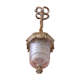 Bronze and glass hanging lamp