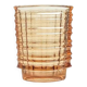 Optical vase, mid-century modern, orange glass, designed by J. Drost, Ząbkowice, Poland, 1970s