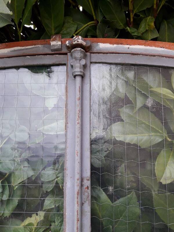 Window L107xH174 industrial curved metal glass roof frame reinforced glass