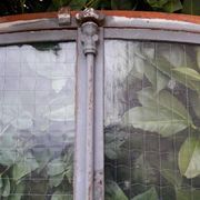 Window L107xH174 industrial curved metal glass roof frame reinforced glass