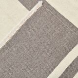 7x9 Cream Gray Handmade Comtemporary Kilim Rug, 225x276Cm