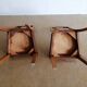 Lot de 2 chaises années 50 chêne et velours rose
