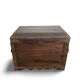 Antique 18th century Gothic chest in carved wood and leather