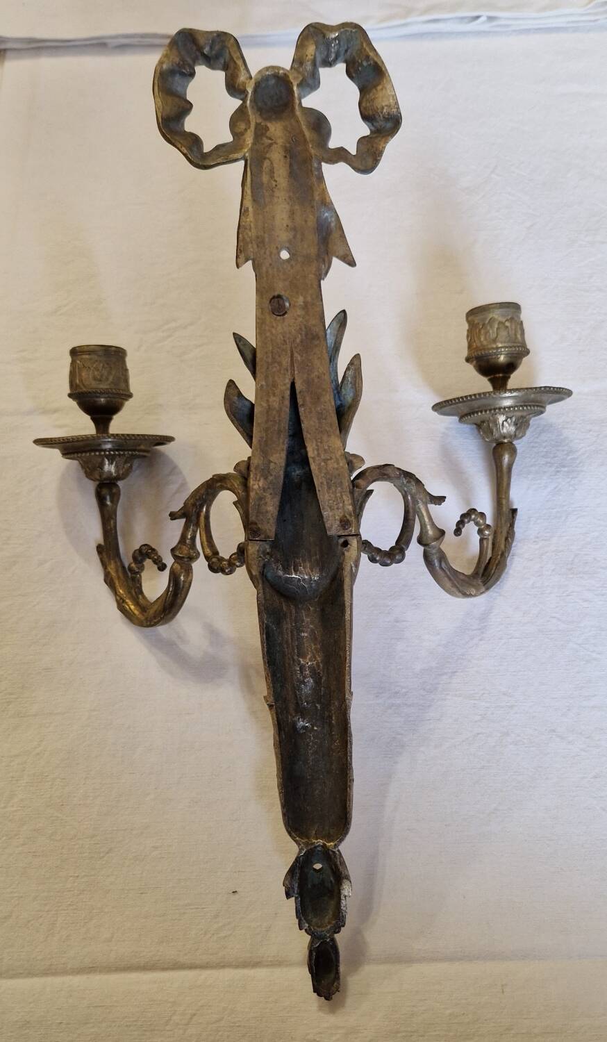 Golden bronze wall light