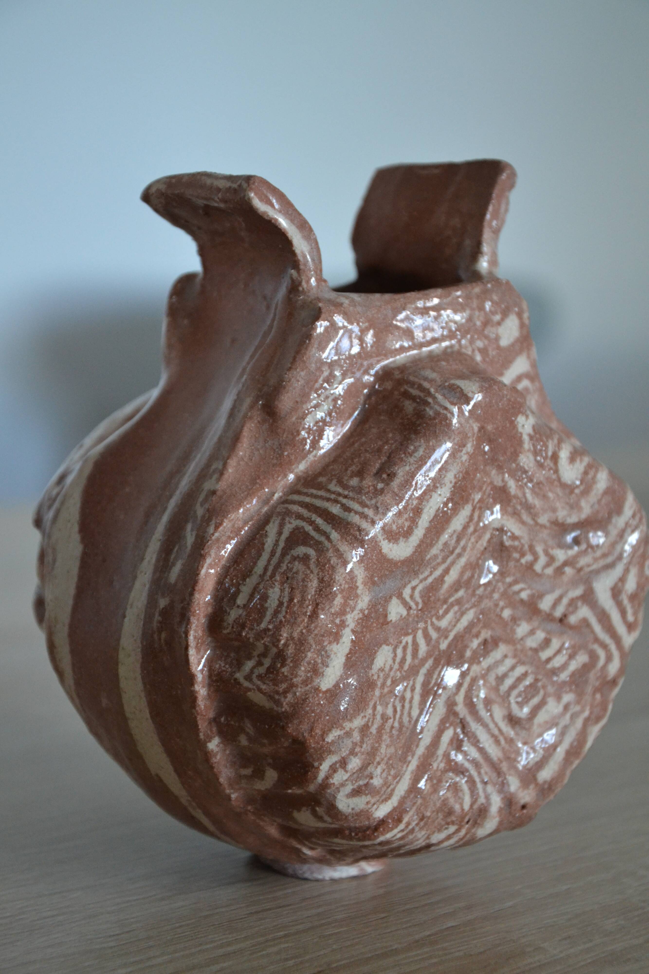 Stoneware vase signed GT