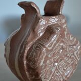 Stoneware vase signed GT