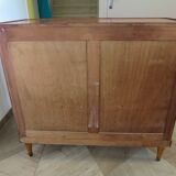 Louis XVI chest of drawers - Bronze - Butterfly wood veneer marquetry - 1930