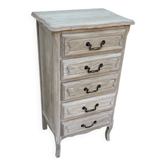 Meuble de rangement Louis XV contemporain, en chêne