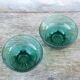 Lot de 2 coupelles en cristal vert foncé