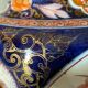 Porcelain lamp of bayeux floral decoration nineteenth with lampshade