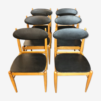 6 Scandinavian teak chairs