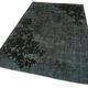 Hand-Knotted Hi-Low Pile Oriental 1980s 144 cm x 245 cm Black Carpet
