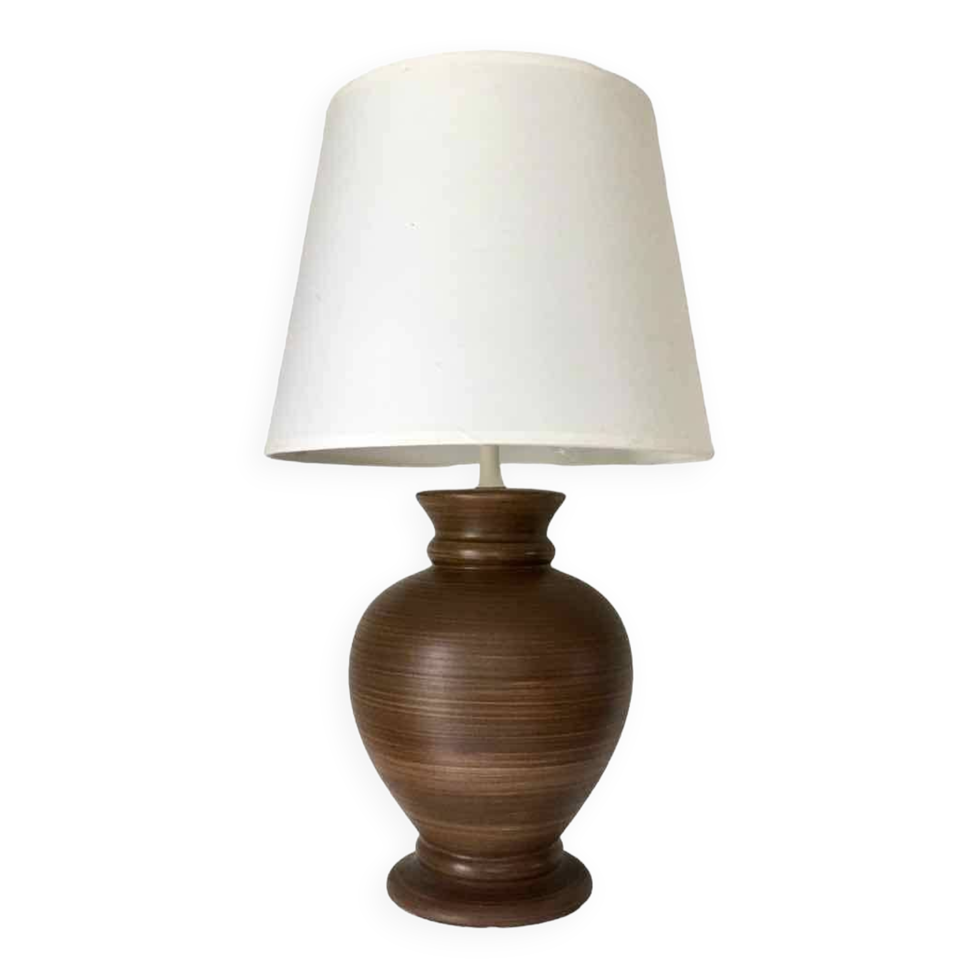 Lampe pied en terre cuite