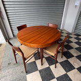 Table extensible en teck vintage