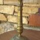 Pair of French neoclassical brass candlesticks, 19th century, 12x29cm