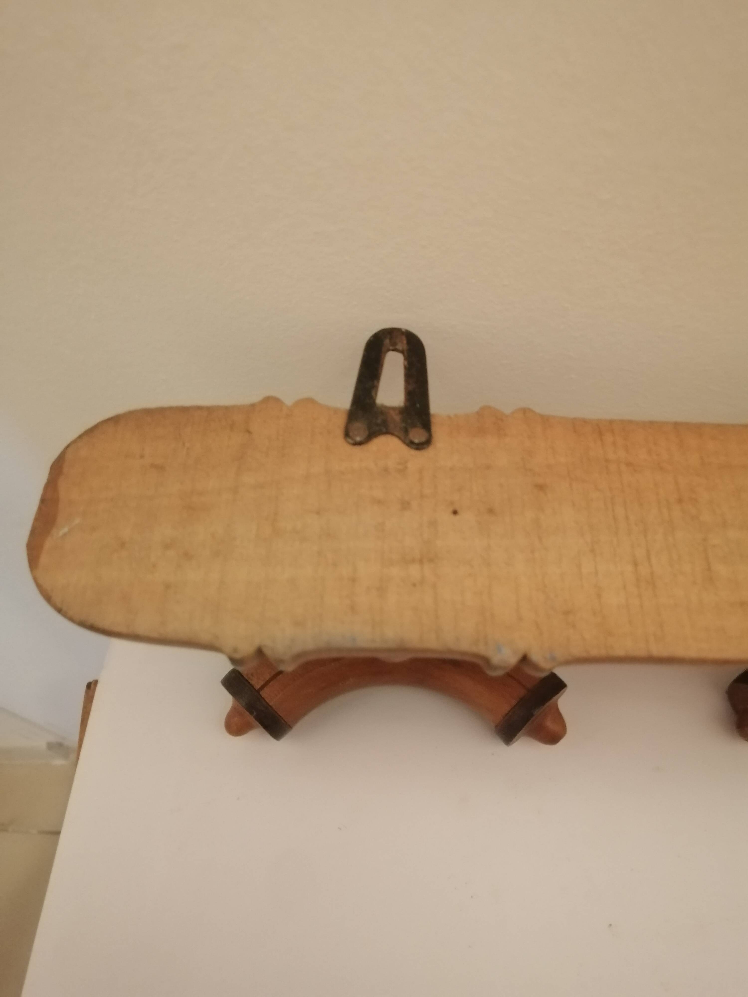 Varnished bamboo coat rack