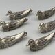 Set of 6 Vintage Duck-Shaped Silver-Plated Knife Rests SILEA