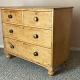 English chest of drawers made of pine wood