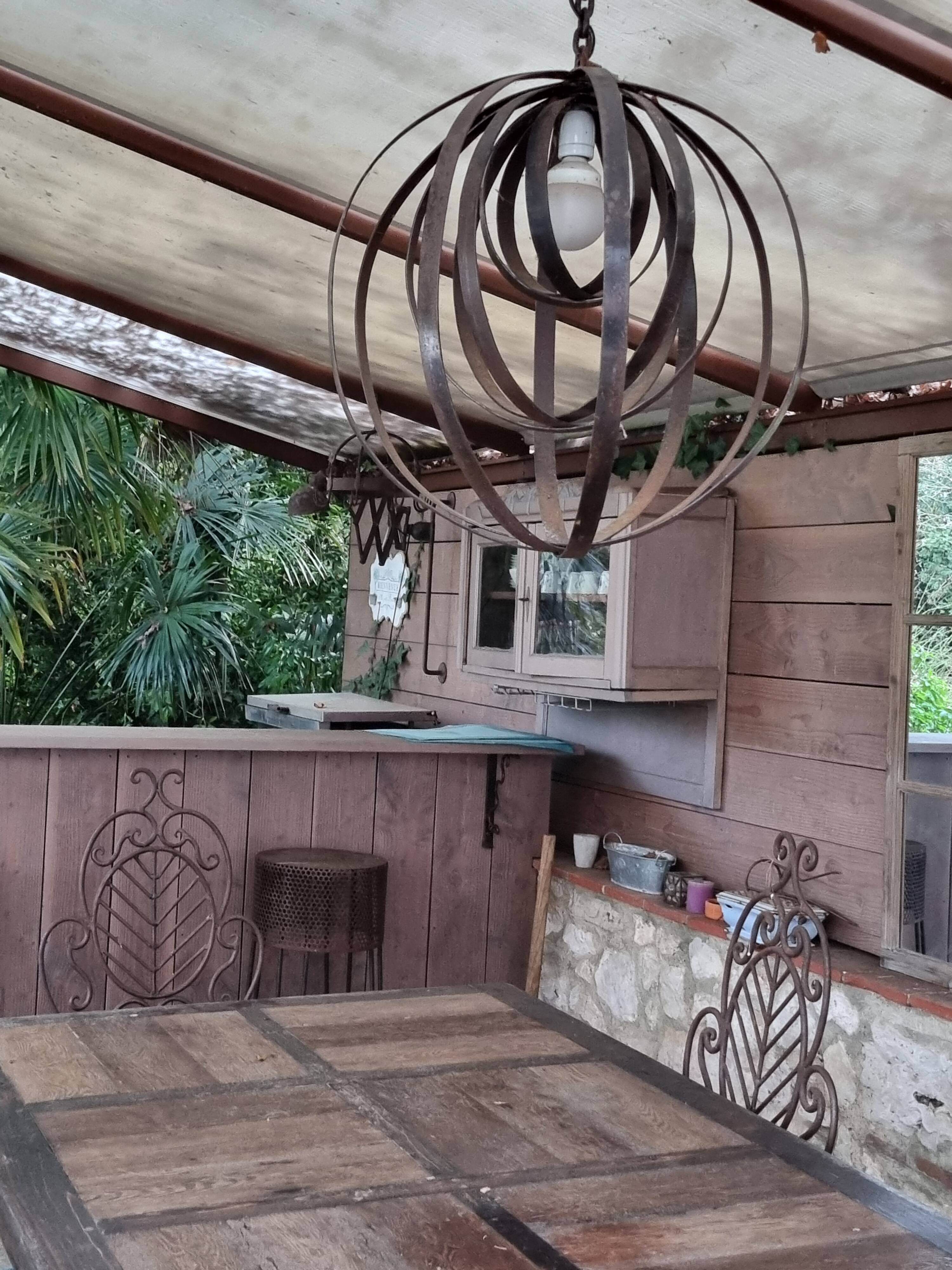 Wrought iron light fixture