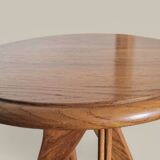 Solid oak side table – Scandinavian design from the 1950s
