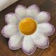 Divided plate, large ceramic flower, Italy