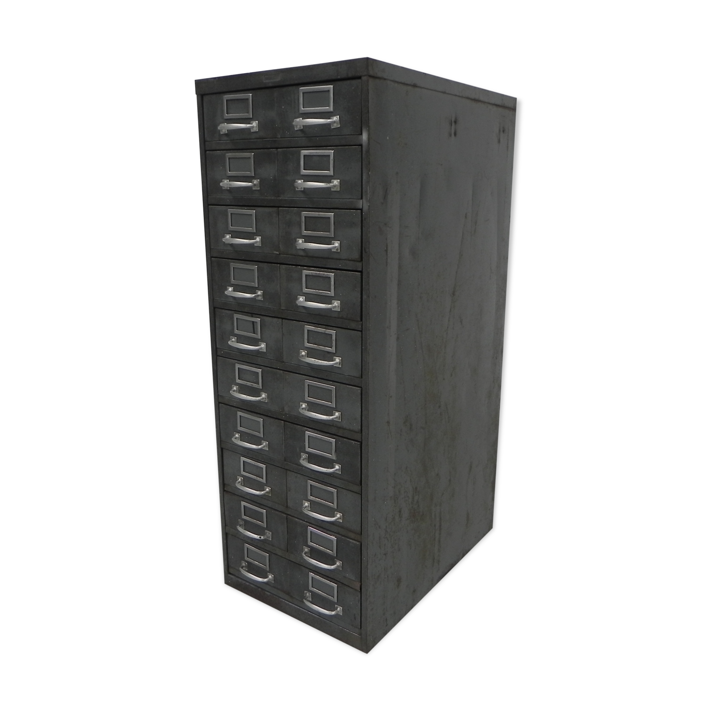 Industrial Steel Chest of Drawers with 20 Drawers