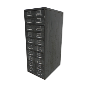 Industrial Steel Chest of Drawers with 20 Drawers