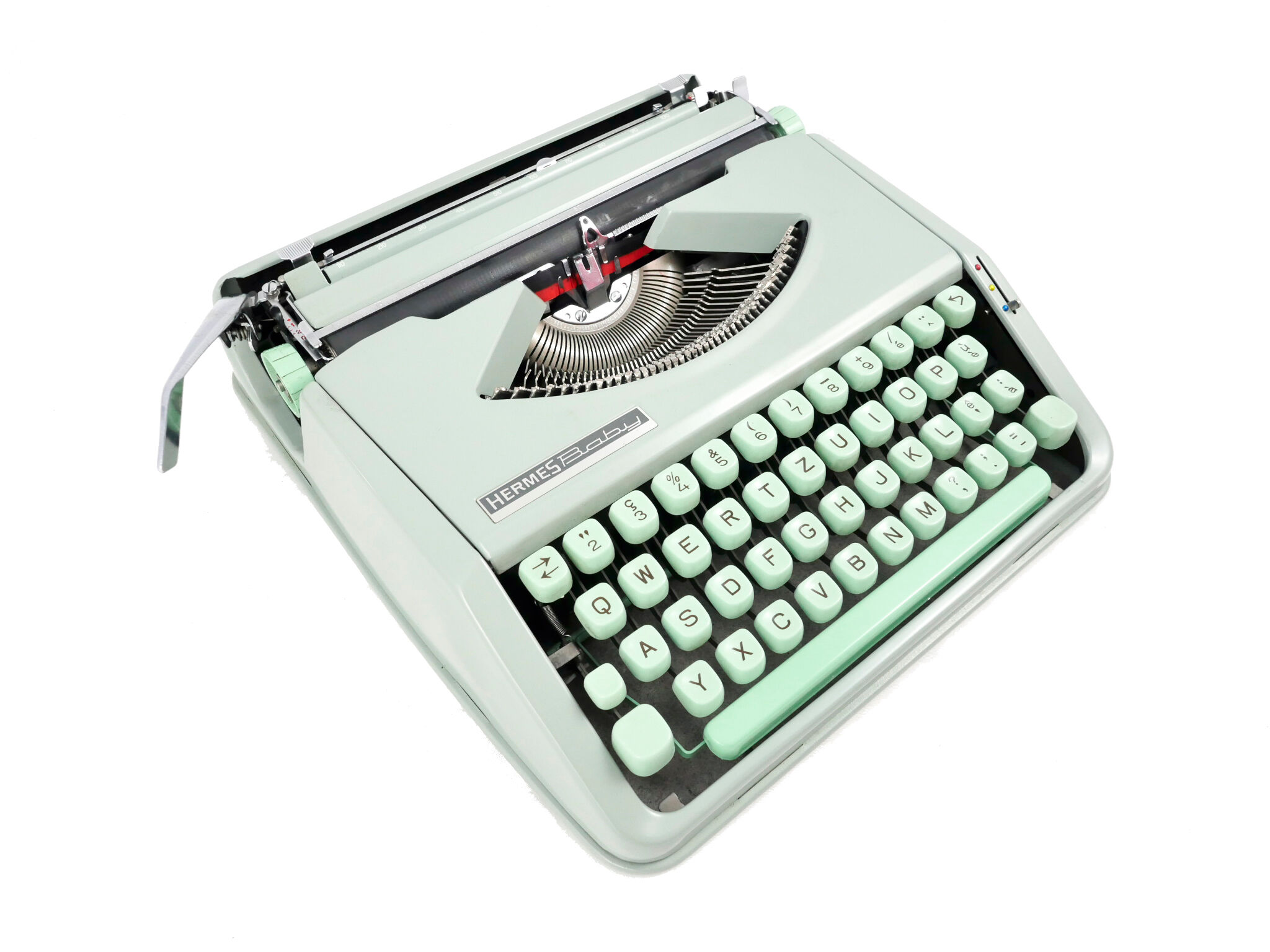 Vintage linden green Hermes Baby typewriter