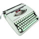 Vintage linden green Hermes Baby typewriter