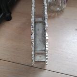 Vintage mail holder in silver metal peacock shape