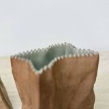 Set of 2 Rosenthal Paper bag vase by Tapio Wirkkala , 1970’s