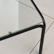 Large coffee table in glass and metal, Italy 1970s.