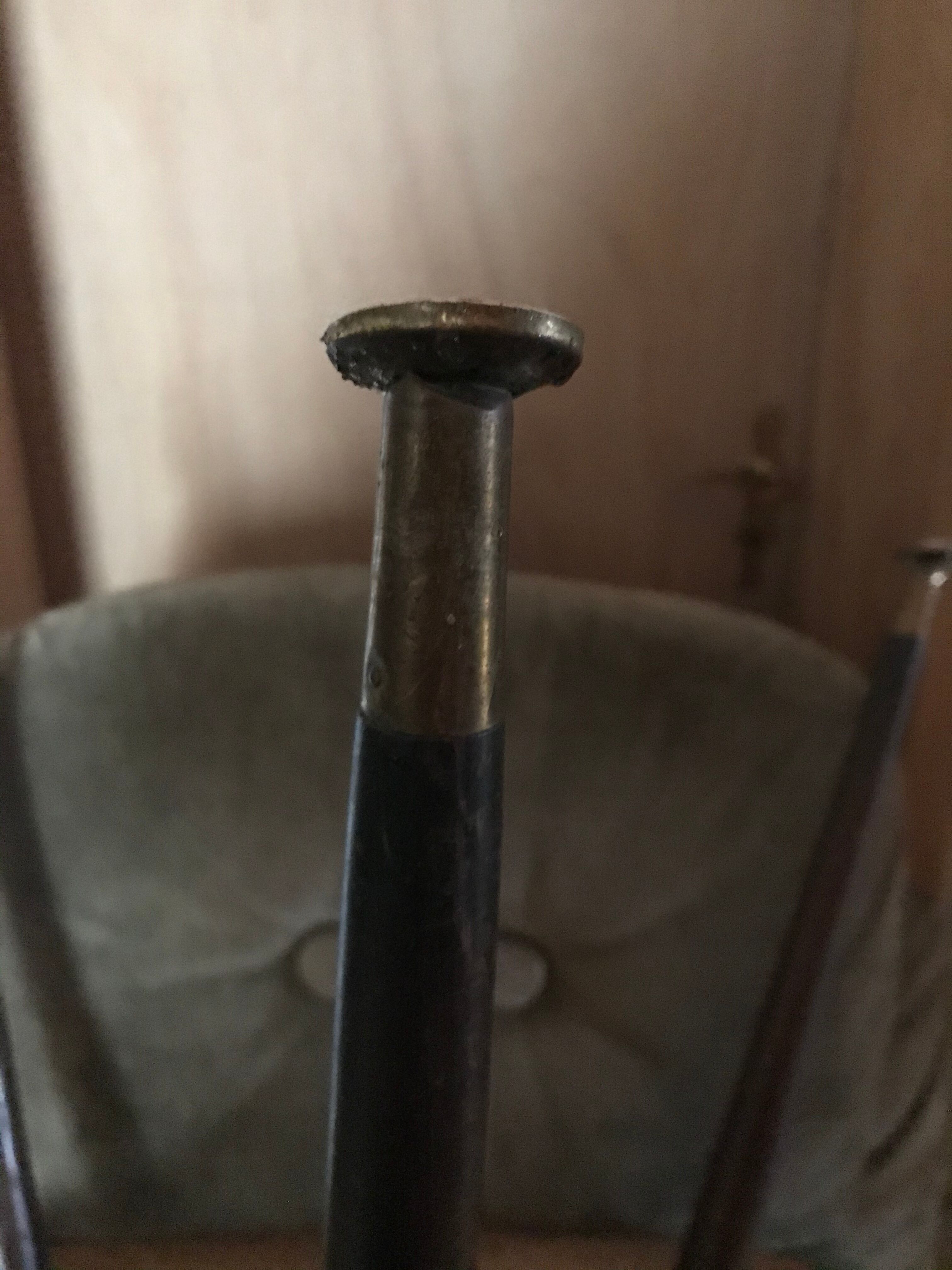 Tripod tripod triangular tray table in vintage glass 50/60s