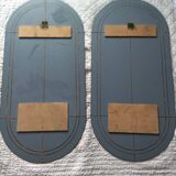 Pair of art deco wall mirrors 81x39cm