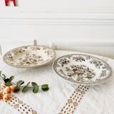 Lot de 4 assiettes creuses anciennes Gustafsberg Asiatic Phaesants