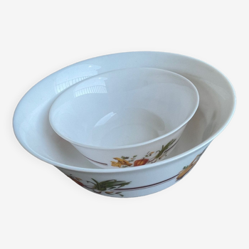 Salad bowl and bowl decoration vegetables